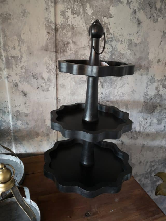 Houten Etagre 3 Laags Zwart