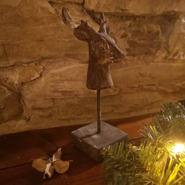 Hert Bruin Op Metalen Standaard Art 23 8789