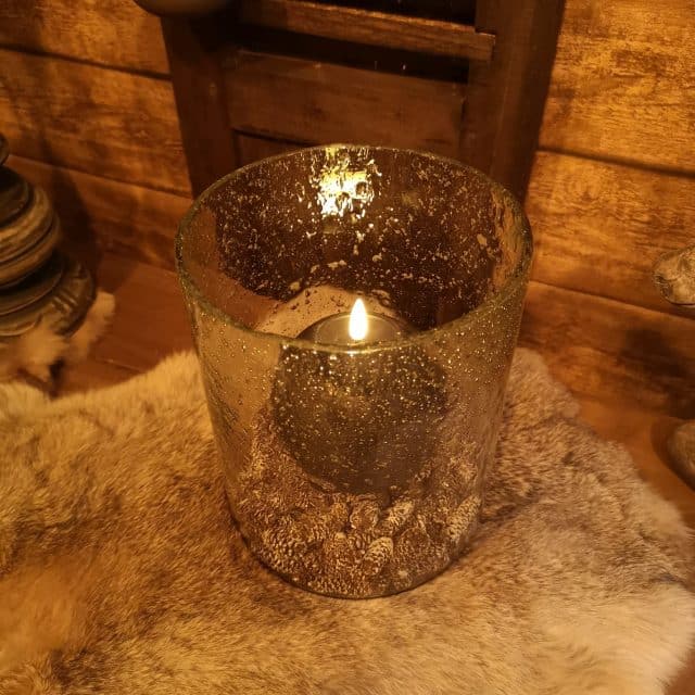 Glazen Windlicht Bubbel Glas Uitverkocht
