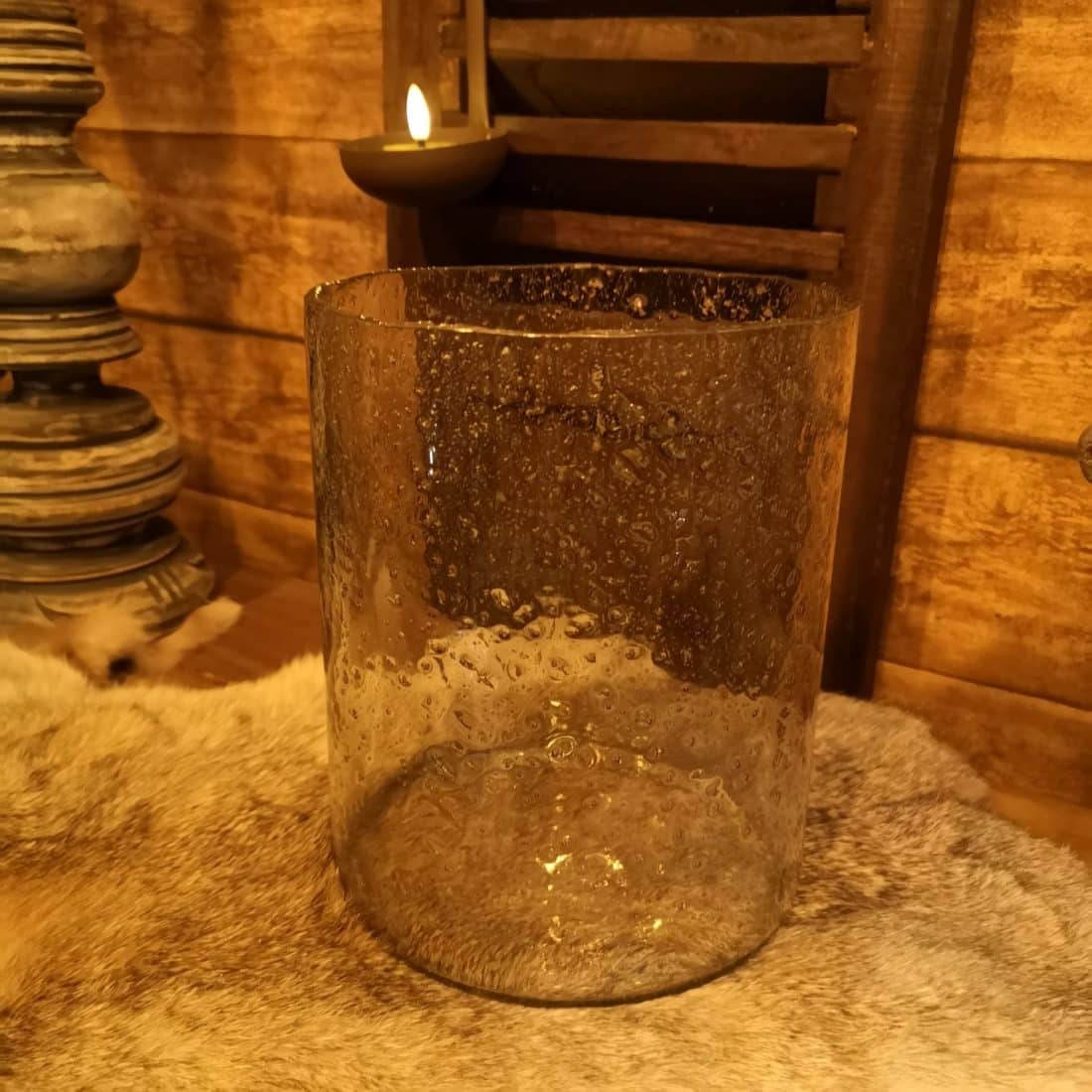 Glazen Windlicht Bubbel Glas