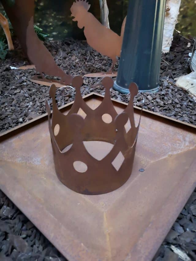 Handgemaakt Decoratie Kroon Van Edel Roest Art 6027