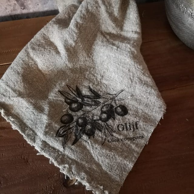 Shabby Doek Olijf 45 X 45 Cm