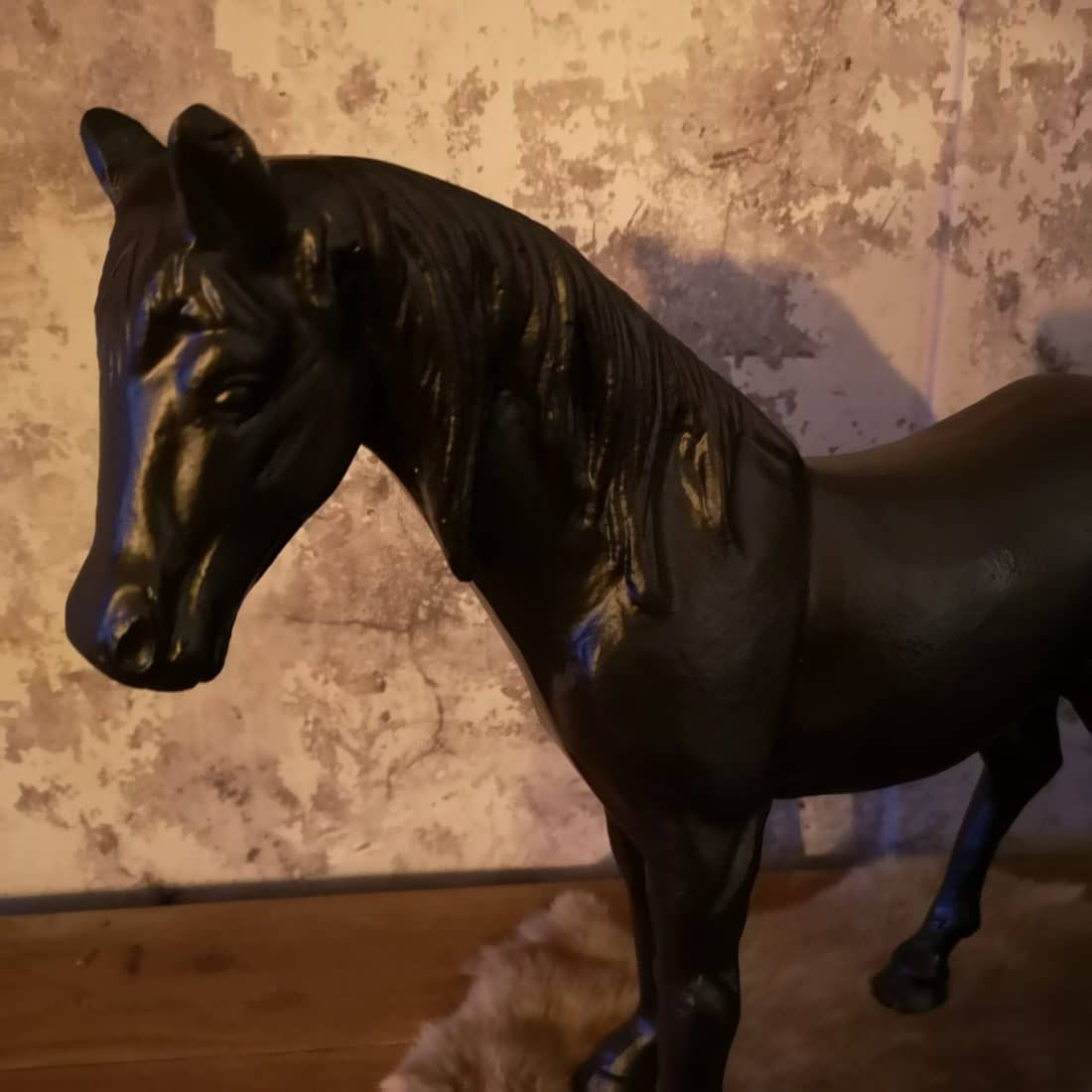 Prachtig Groot Metalen Decoratie Paard Art 4275