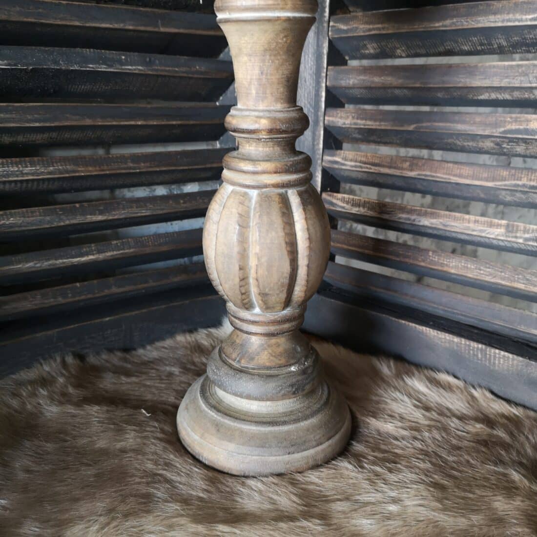 Lage Baluster Kandelaar Voor Stompkaars H30cm Art 24 5131