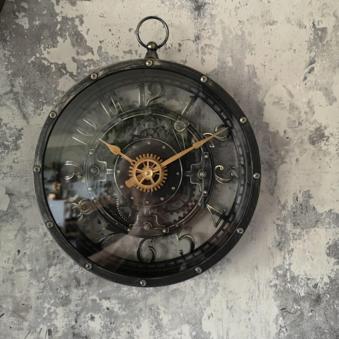 Wandklok Zwart 27cm Art 24 1634