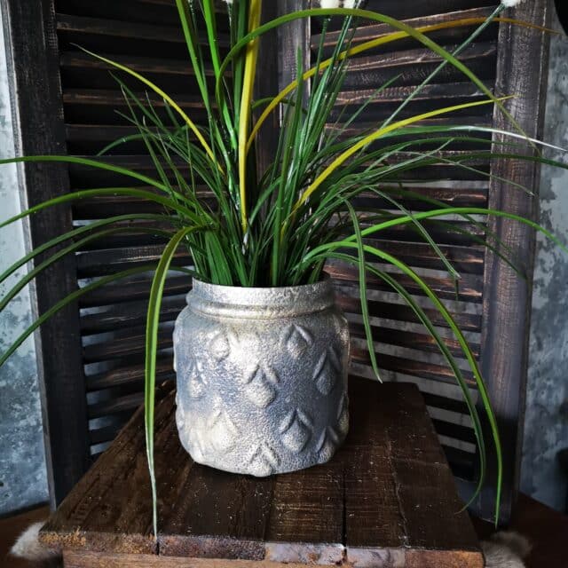 Glas Bloempot Grijs Goud Art 24 9240