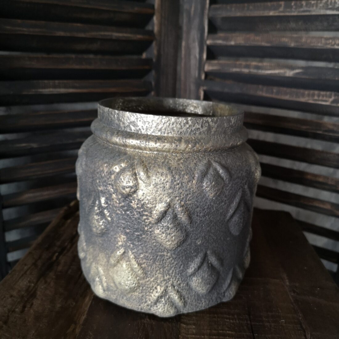 Glas Bloempot Grijs Goud Art 24 9240 Glas Bloempot Grijs Goud Art 24 9240