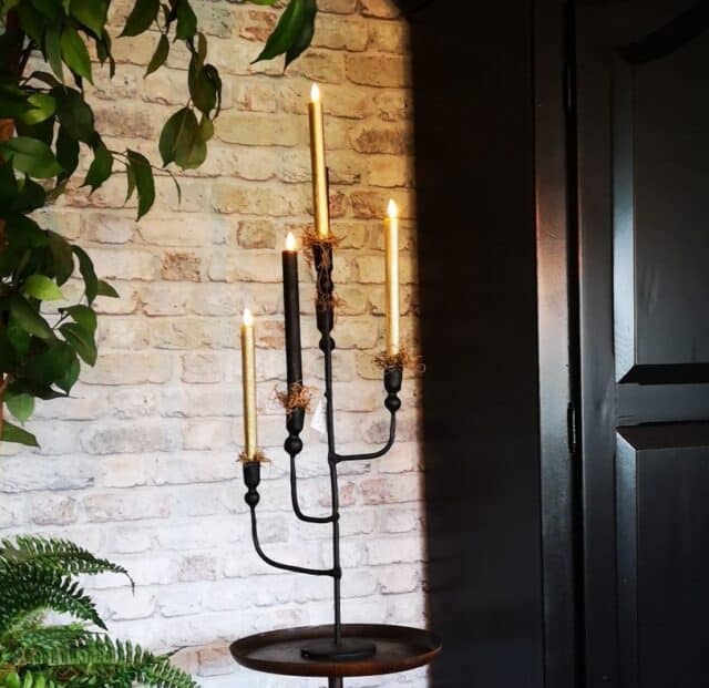 Metalen Kandelaar Rond Voor 4 Kaarsen Art 6738 Kopie