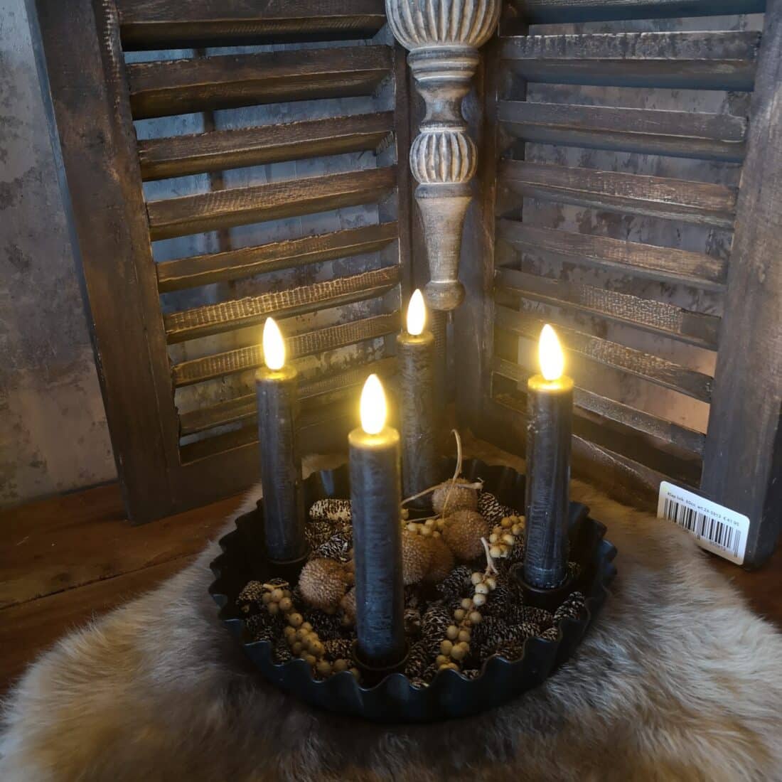 Metalen Kandelaar Rond Voor 4 Kaarsen Art 6738