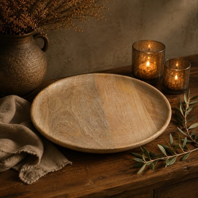 Mango Houten Decoratie Schaal 34cm