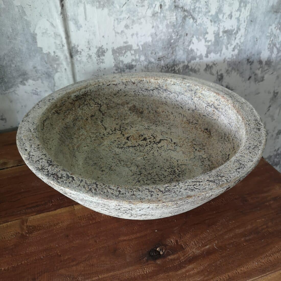 Grijze Ronde Aardewerk Schaal 30cm