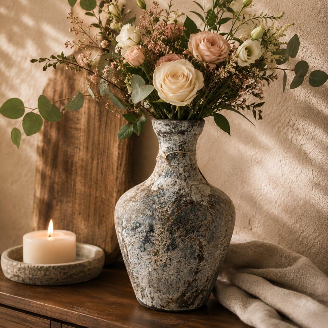 Vaas Aardwerk Grijs Met Smalle Hals Art 24 7706