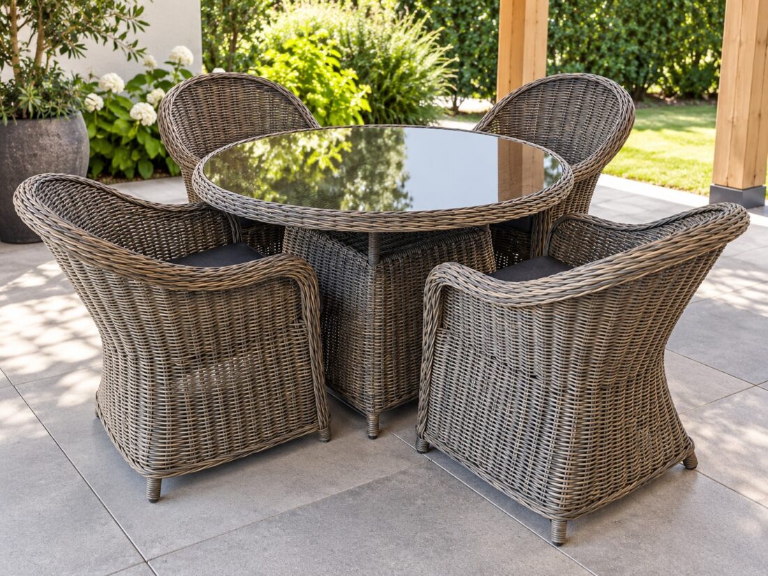 Royal Life Style Wicker Tuinset Met 4 Stoelen Showmodel Royal Life Style Wicker Tuinset Met 4 Stoelen Showmodel
