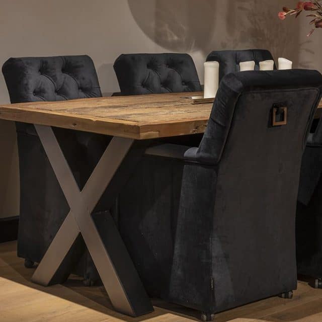 UrbanSofa Eetkamerstoel met arm Toulouse stof