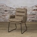 Fauteuil Toro met arm Taupe stof