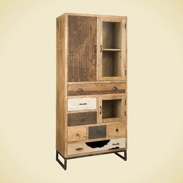 Opbergkast RENEW 90x40x200 cm mangohout