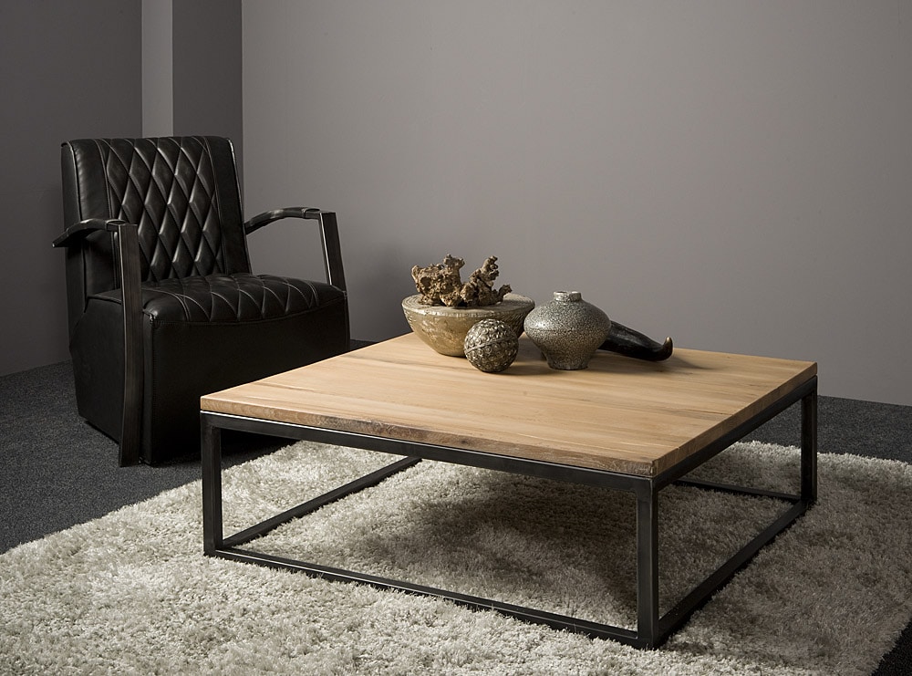Salontafel Max 100x100x35 cm eiken