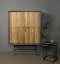 Opbergkast Pesaro 120x49x160 cm gerecycled teak