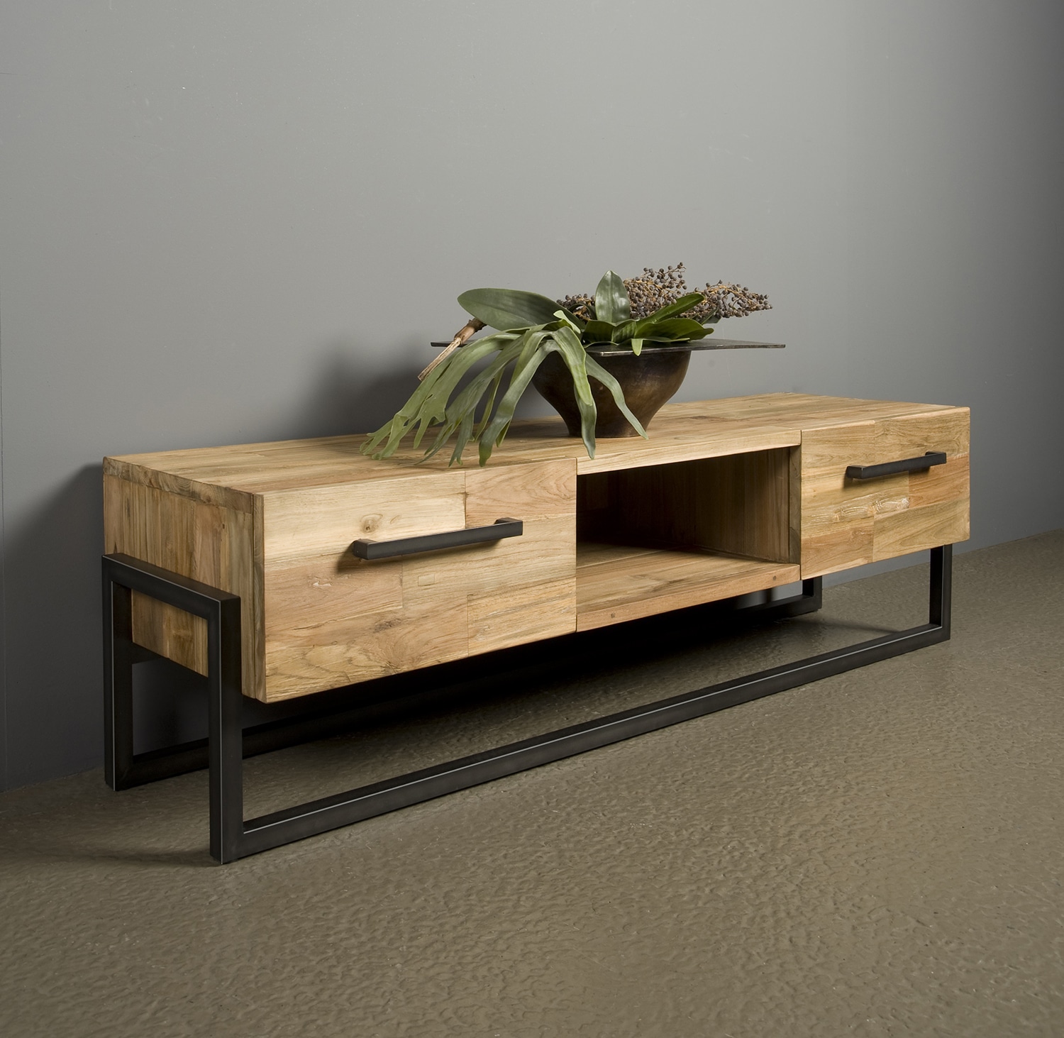 Tv meubel Potenza 156x45x45 cm oud teak