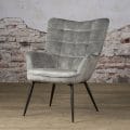 Fauteuil met arm Badia Grijs stof