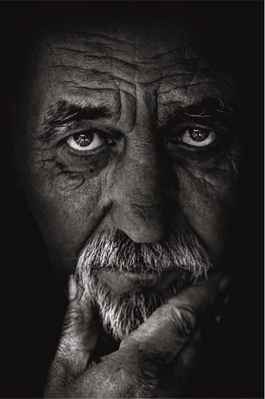 Schilderij Very old man MATDIB598 AluArt