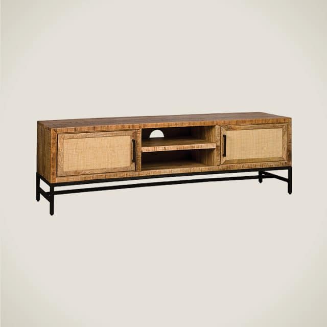 Tv meubel Carini naturel 160x40x50 cm mangohout