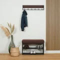 Schoenenrek Couchy 80x30x53 cm bruin kunstleer