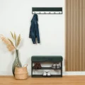 Schoenenrek Couchy 80x30x53 cm groen stof velvet