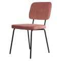 Eetkamerstoel Joe roze stof velvet