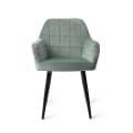 Eetkamerstoel Madison met arm mint stof velvet