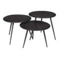 Salontafel set van 3 Turi black teak