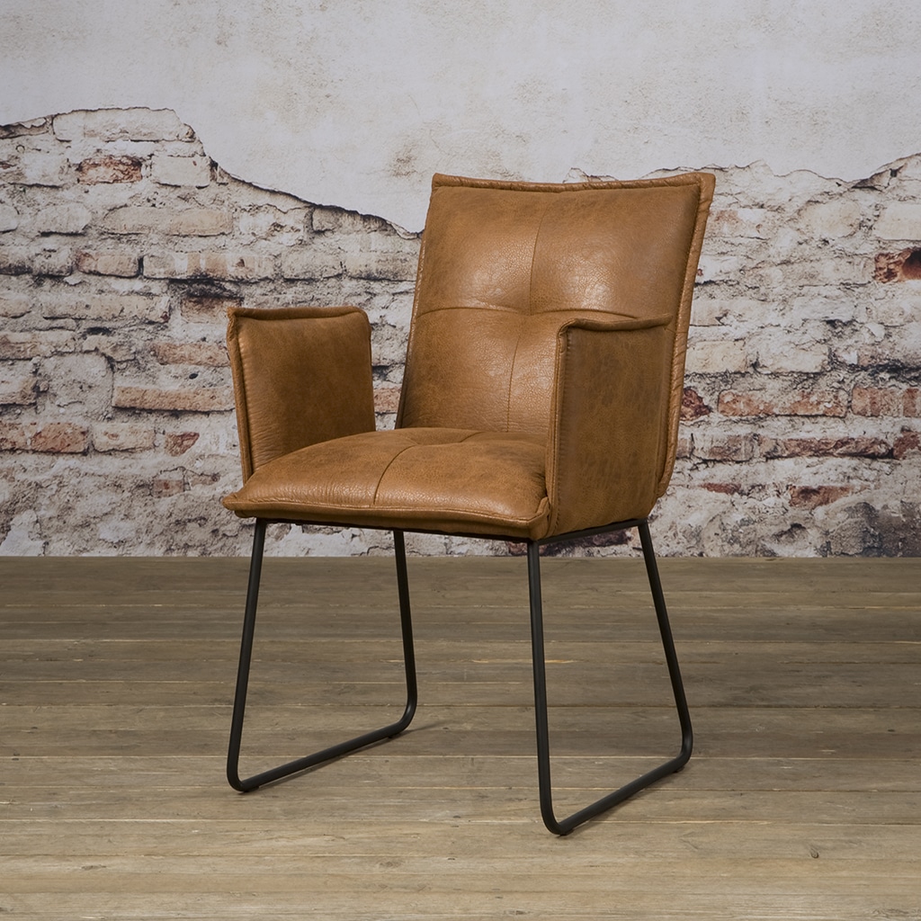 Tower Living eetkamerstoel Seda met arm cognac