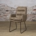Eetkamerstoel Toro met arm Taupe stof