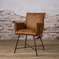 Tower Living eetkamerstoel Trofa met arm cognac