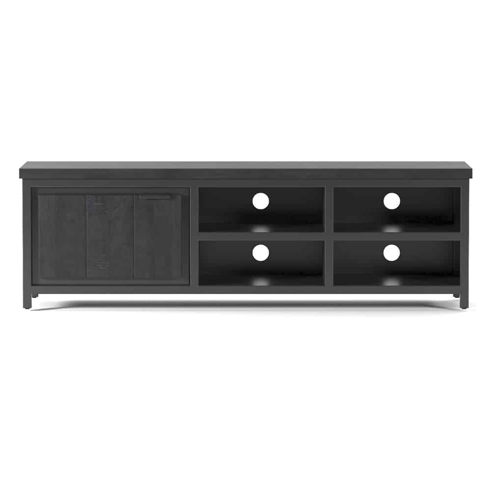 tv meubel Cod zwart 160x40x50 cm mangohout