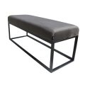 Halbank Couchy 121 cm grijs stof velvet