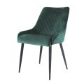 Eetkamerstoel Bella groen stof velvet