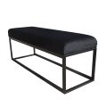 Halbank Couchy 121 cm zwart stof velvet