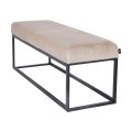 Halbank Couchy 121 cm taupe stof velvet
