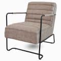 Fauteuil James met arm taupe kunstleer