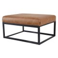 Hocker Otto 75 cm cognac kunstleer