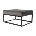 Hocker Otto 75 cm grijs stof velvet