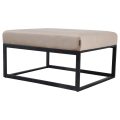 Hocker Otto 75 cm taupe stof velvet