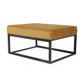 Hocker Otto 75 cm okergeel stof velvet