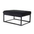 Hocker Otto 75 cm zwart stof velvet