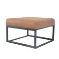 Hocker Otto 60 cm cognac kunstleer