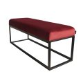 Halbank Couchy 121 cm bordeaux rood stof velvet
