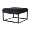 Hocker otto 60 cm zwart stof velvet