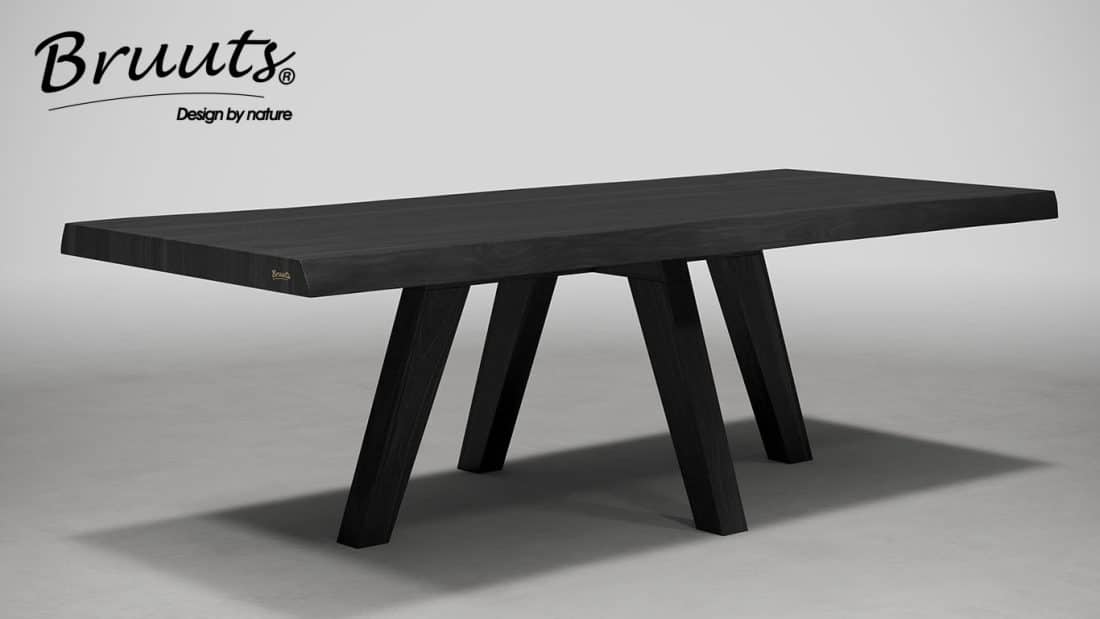 UrbanSofa Bruuts® eettafel Woodbury Live Edge acacia blank Wooden Spider Leg