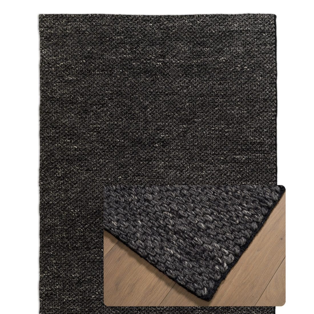 Vloerkleed UrbanSofa Shantra Wool Basalt 160x240 cm